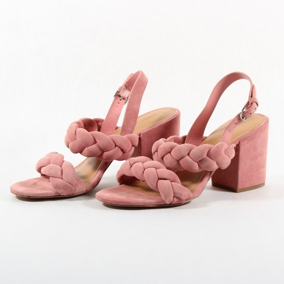 Rebecca Minkoff Shoes - Rebecca Minkoff Pink Suede Leather Sandal Heels 10